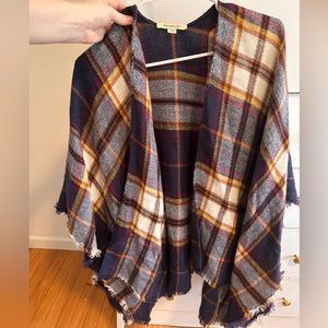Francesca’s Plaid Poncho